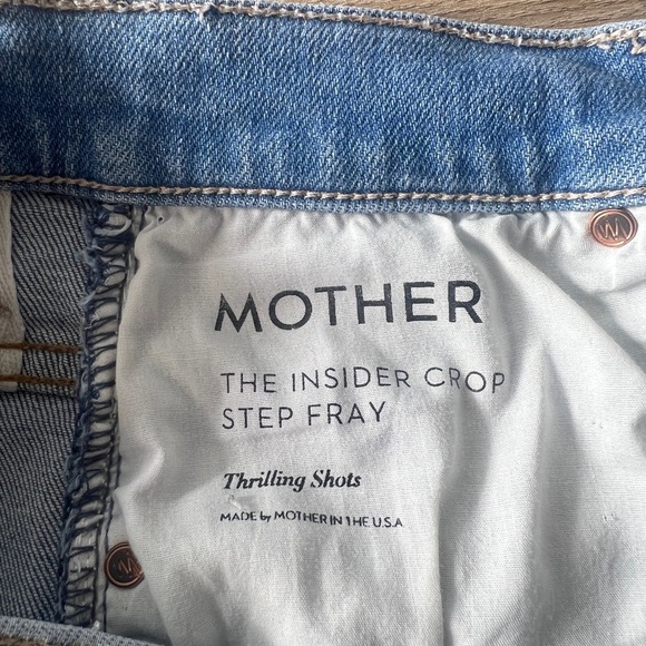 Mother the insider crop Step fray Distressed Light Blue Jeans - Picture 11 of 16